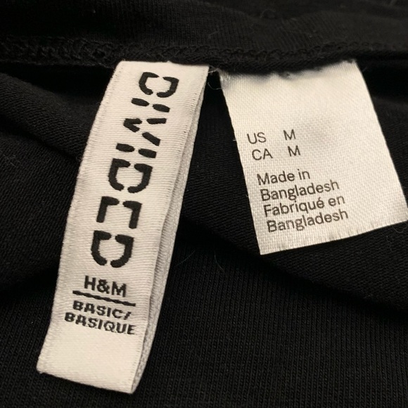 H&M Divided bandeau never worn black crop top size Medium - Picture 3 of 4